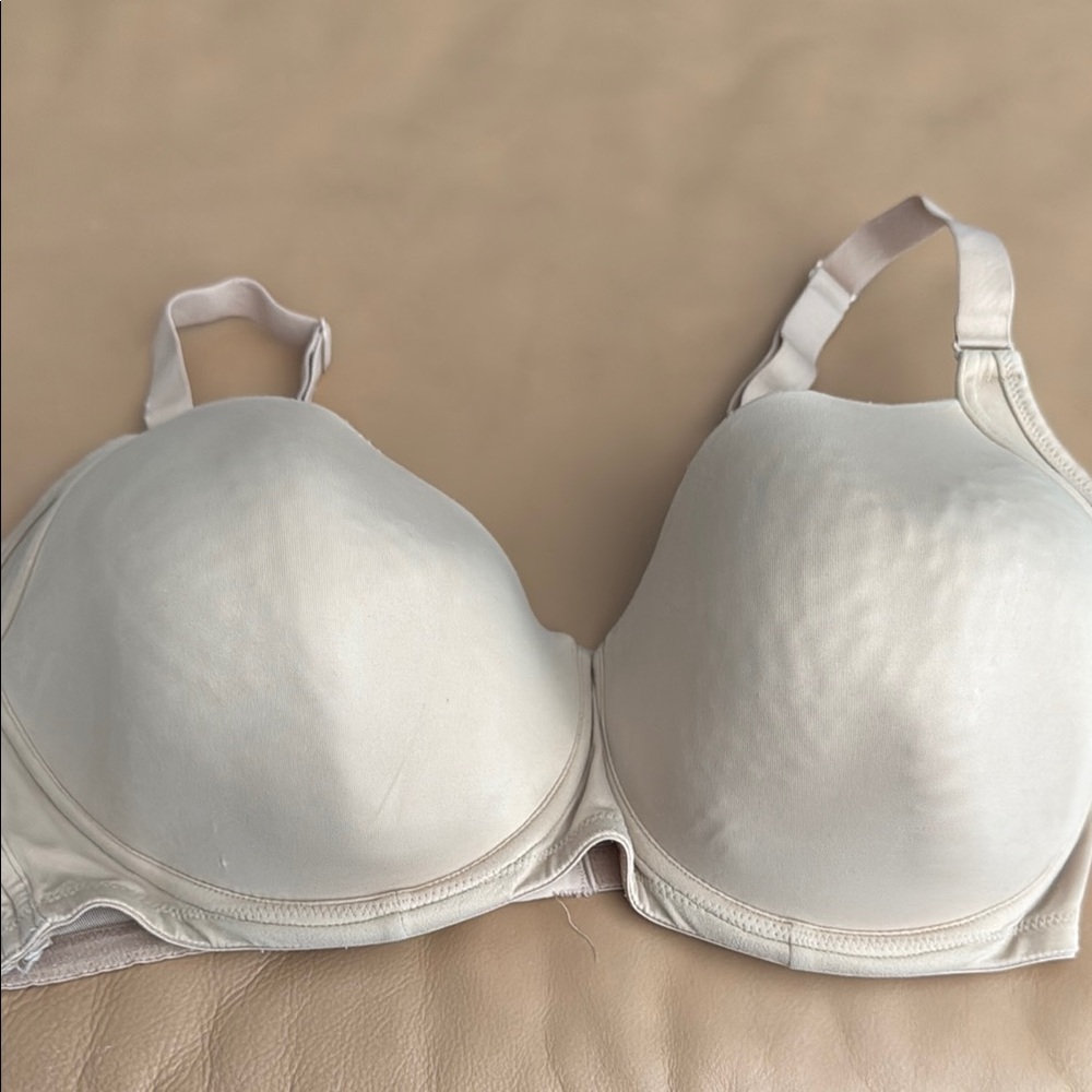 Cream Full Coverage T-Shirt Bra with Underwire Support